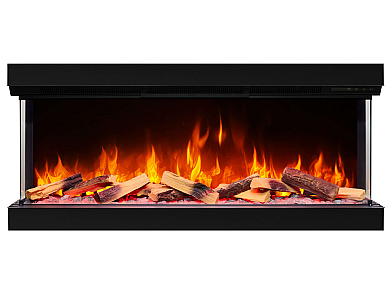 Einbau-Elektrokamineinsatz ArtiFlame AF50TS – dreiseitig, Breite 125 cm, 3D-Flammeneffekt, Heizfunktion, WLAN