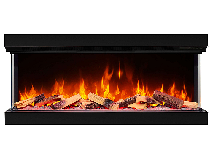 Einbau-Elektrokamineinsatz ArtiFlame AF50TS – dreiseitig, Breite 125 cm, 3D-Flammeneffekt, Heizfunktion, WLAN - 1-1