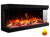 Einbau-Elektrokamineinsatz ArtiFlame AF50TS – dreiseitig, Breite 125 cm, 3D-Flammeneffekt, Heizfunktion, WLAN - 2-2M