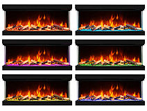 Einbau-Elektrokamineinsatz ArtiFlame AF50TS – dreiseitig, Breite 125 cm, 3D-Flammeneffekt, Heizfunktion, WLAN - 6-6M