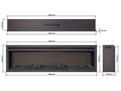 Einbau Elektrokamin Einsatz ArtiFlame AF58 Multicolor