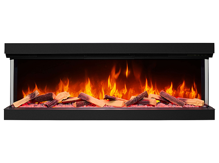 Einbau-Elektrokamineinsatz ArtiFlame AF60TS – dreiseitig, Breite 150 cm, 3D-Flammeneffekt, Heizfunktion, WLAN - 1-1