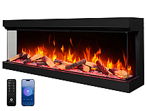 Einbau-Elektrokamineinsatz ArtiFlame AF60TS – dreiseitig, Breite 150 cm, 3D-Flammeneffekt, Heizfunktion, WLAN - 3-3M