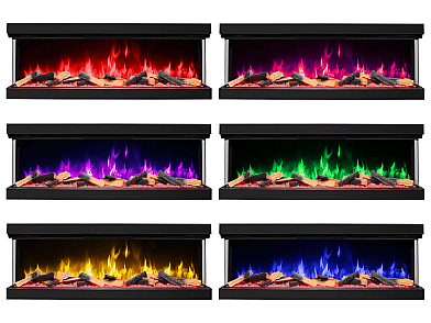 Einbau-Elektrokamineinsatz ArtiFlame AF60TS – dreiseitig, Breite 150 cm, 3D-Flammeneffekt, Heizfunktion, WLAN