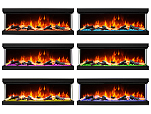 Einbau-Elektrokamineinsatz ArtiFlame AF60TS – dreiseitig, Breite 150 cm, 3D-Flammeneffekt, Heizfunktion, WLAN - 6-6M