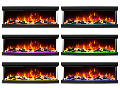 Einbau-Elektrokamineinsatz ArtiFlame AF60TS – dreiseitig, Breite 150 cm, 3D-Flammeneffekt, Heizfunktion, WLAN