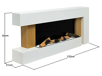 Elektrokamin ArtiFlame Fjord AF52 – 3D-Flammeneffekt, Heizfunktion, WLAN