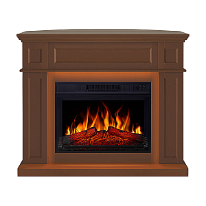 Elektrokamin universal 2in1 ArtiFlame Linz AF23S braun mit LED-Beleuchtung