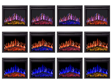 Elektrokamin ArtiFlame Monferrato AF24 – weiß, freistehend, MDF-Verkleidung, 3D-Flammeneffekt, LED-Beleuchtung, Heizfunktion