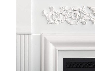Elektrokamin ArtiFlame Monferrato AF24 – weiß, freistehend, MDF-Verkleidung, 3D-Flammeneffekt, LED-Beleuchtung, Heizfunktion