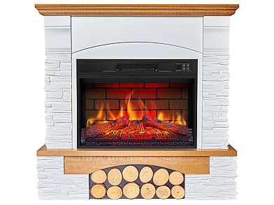 Elektrokamin ArtiFlame Roxwell AF23BS – Eiche, freistehend, MDF-Verkleidung, 3D-Flammeneffekt, LED-Beleuchtung, Heizfunktion