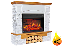 Elektrokamin ArtiFlame Roxwell AF23BS – Eiche, freistehend, MDF-Verkleidung, 3D-Flammeneffekt, LED-Beleuchtung, Heizfunktion - 2-2M