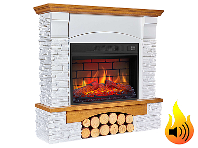 Elektrokamin ArtiFlame Roxwell AF23BS – Eiche, freistehend, MDF-Verkleidung, 3D-Flammeneffekt, LED-Beleuchtung, Heizfunktion
