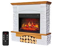 Elektrokamin ArtiFlame Roxwell AF23BS – Eiche, freistehend, MDF-Verkleidung, 3D-Flammeneffekt, LED-Beleuchtung, Heizfunktion - 3-3M