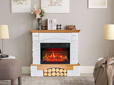 Elektrokamin ArtiFlame Roxwell AF23BS – Eiche, freistehend, MDF-Verkleidung, 3D-Flammeneffekt, LED-Beleuchtung, Heizfunktion