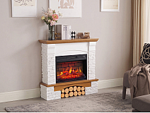 Elektrokamin ArtiFlame Roxwell AF23BS – Eiche, freistehend, MDF-Verkleidung, 3D-Flammeneffekt, LED-Beleuchtung, Heizfunktion - 7-7M