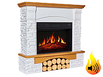 Elektrokamin ArtiFlame Roxwell AF23S – Eiche, freistehend, MDF-Verkleidung, realistischer Flammeneffekt, LED-Beleuchtung, Heizfunktion - 2-2M