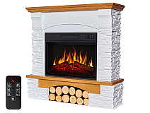 Elektrokamin ArtiFlame Roxwell AF23S – Eiche, freistehend, MDF-Verkleidung, realistischer Flammeneffekt, LED-Beleuchtung, Heizfunktion - 3-3M