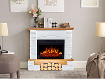 Elektrokamin ArtiFlame Roxwell AF23S – Eiche, freistehend, MDF-Verkleidung, realistischer Flammeneffekt, LED-Beleuchtung, Heizfunktion - 6-6M