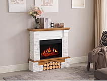 Elektrokamin ArtiFlame Roxwell AF23S – Eiche, freistehend, MDF-Verkleidung, realistischer Flammeneffekt, LED-Beleuchtung, Heizfunktion - 7-7M
