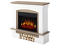 Elektrokamin ArtiFlame Woodley AF23S weiß / eiche grau - 3-3M