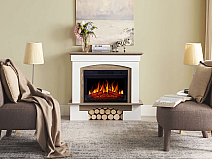 Elektrokamin ArtiFlame Woodley AF23S weiß / eiche grau - 6-6M