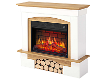 Elektrokamin ArtiFlame Woodley AF23BS weiß / eiche natur - 3-3M