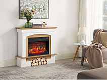 Elektrokamin ArtiFlame Woodley AF23BS weiß / eiche natur - 7-7M
